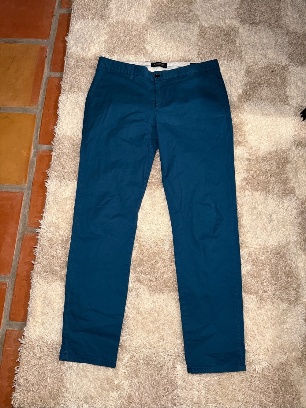Scotch & Soda Teal Blue Chino Pants